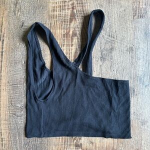 Asymmetrical strap crop top from Zara